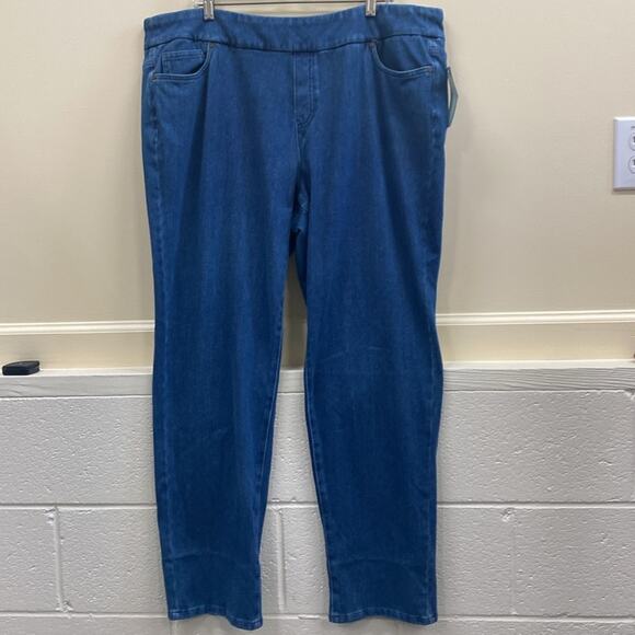 Coldwater Creek women’s size 18 medium wash wash slip on jeans - Picture 1 of 7